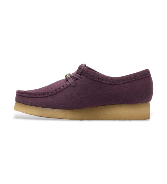 Clarks Chaussures en cuir Wallabee lilas