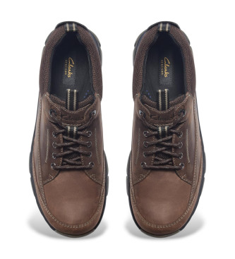 Clarks Leren schoenen Spypath Lo GTX bruin