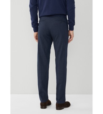 Hackett London Navy Tencel Chino Trousers