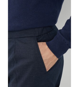 Hackett London Navy Tencel Chino Trousers