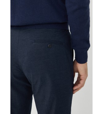 Hackett London Navy Tencel Chino Trousers