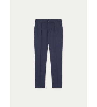 Hackett London Navy Tencel Chino Trousers
