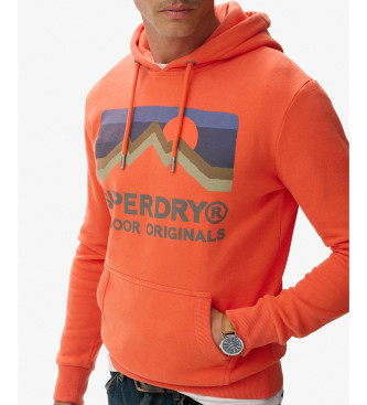 Superdry Sudadera Great Outdoors Relaxed Hood naranja