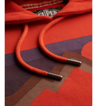 Superdry Sudadera Great Outdoors Relaxed Hood naranja