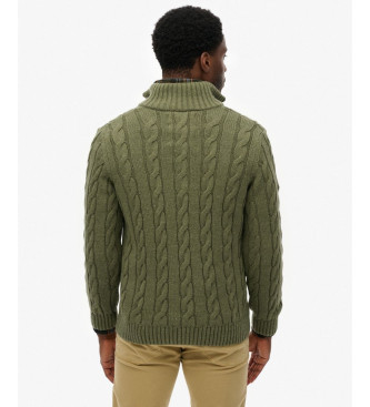 Superdry Pull vert Jacob Cable