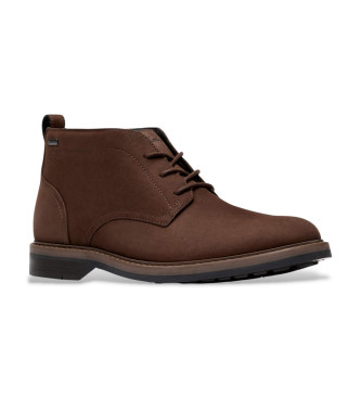 Clarks Aldwin Mid Leather Ankle Boots marron