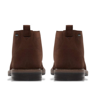 Clarks Aldwin Mid Leather Ankle Boots marron