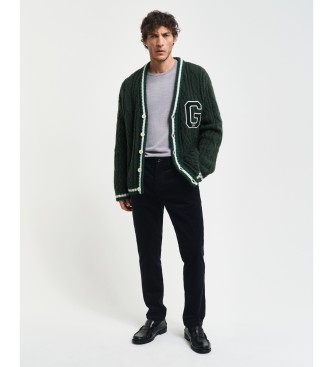 Gant Pantalon chino slim en velours c�tel�, marine