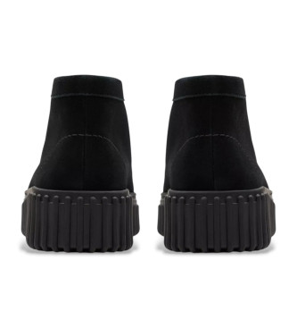 Clarks Botines de piel Torhill Moss negro