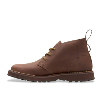Clarks Botins Solsbury DB em pele castanho