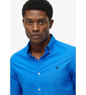 Superdry Camisa Oxford cl�ssica azul