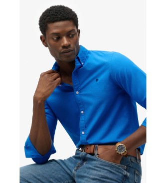 Superdry Camisa Oxford cl�ssica azul