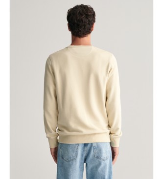 Gant Felpa Shield con scollo tondo beige