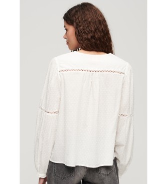 Superdry Chemisier Ibiza blanc