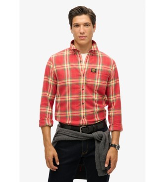 Superdry Camicia da boscaiolo a maniche lunghe in cotone arancia