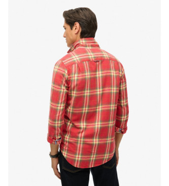 Superdry Camicia da boscaiolo a maniche lunghe in cotone arancia