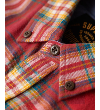 Superdry Camicia da boscaiolo a maniche lunghe in cotone arancia
