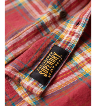 Superdry Camicia da boscaiolo a maniche lunghe in cotone arancia