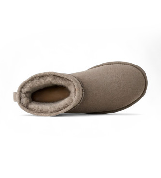 UGG Botines de Piel Classic Mini II taupe