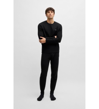 BOSS Waffle Cuff Trousers black