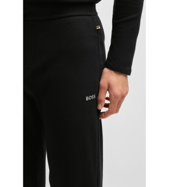 BOSS Waffle Cuff Trousers black