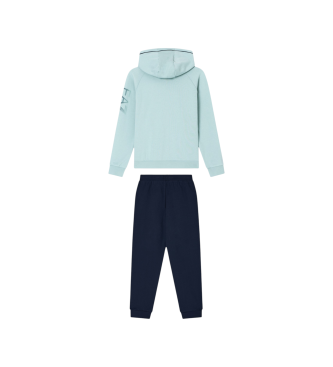 EA7 Visibility cotton blend jumper blue, black