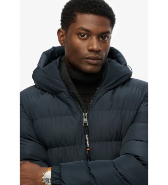 Superdry Hooded Sports Quilted Jacket Navy