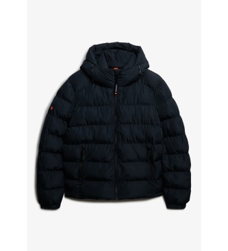 Superdry Hooded Sports Quilted Jacket Navy