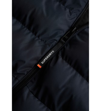 Superdry Hooded Sports Quilted Jacket Navy