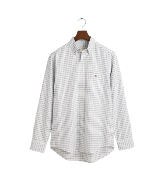 Gant Camisa Oxford Cl�sica Regular Fit A Cuadros Tattersall blanco