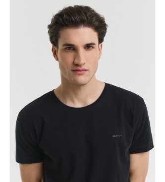 Gant Zestaw 2 koszulek Comfort w kolorze czarnym