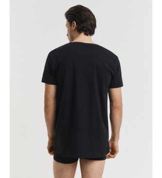 Gant Zestaw 2 koszulek Comfort w kolorze czarnym