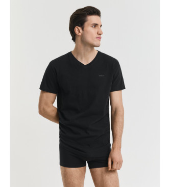 Gant Conjunto de 2 T-shirts pretas com decote em V