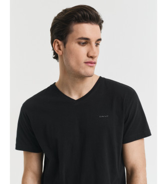 Gant Conjunto de 2 T-shirts pretas com decote em V