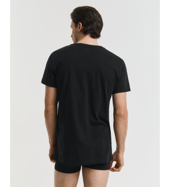 Gant Conjunto de 2 T-shirts pretas com decote em V