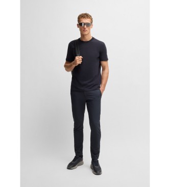 BOSS Commuter Slim-bukser marinebl�