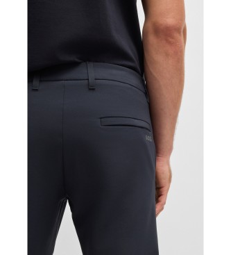 BOSS Commuter Slim-bukser marinebl�