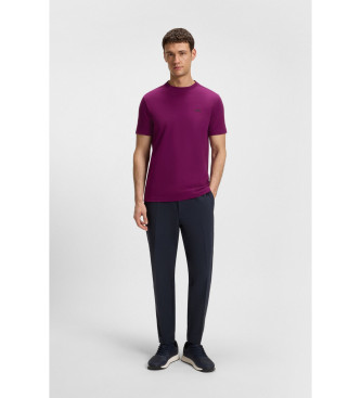 BOSS Fliederfarbenes Mini-Logo-T-Shirt