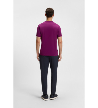 BOSS Fliederfarbenes Mini-Logo-T-Shirt