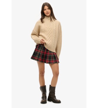 Superdry Minissaia vermelha axadrezada