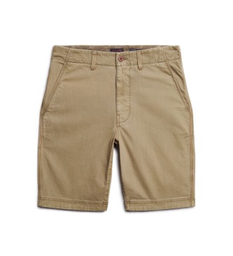Superdry Light brown Officer chino shorts