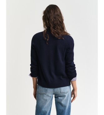 Gant Cardigan classique bleu marine