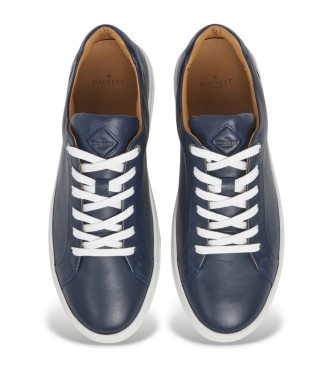 Hackett London Zapatillas de Piel Hackney Class marino