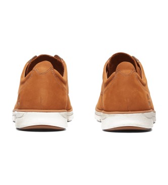 Timberland Zapatillas de piel de ca�a baja con cordones Bradstreet marr�n