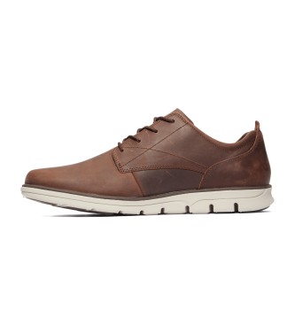 Timberland Zapatillas de piel de ca�a baja con cordones Bradstreet marr�n