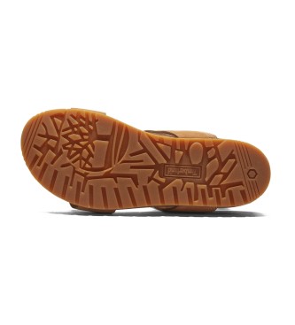 Timberland Malibu Waves brown double strap leather sandals