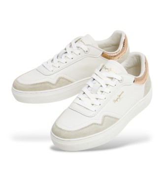 Pepe Jeans Camden Collar L�der Sneakers Hvid