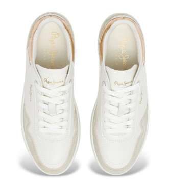 Pepe Jeans Camden Collar L�der Sneakers Hvid
