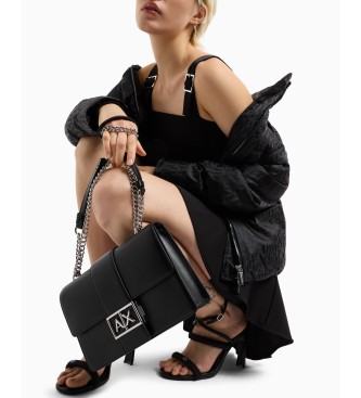 A|X Armani Exchange Czarna metalowa torba z logo