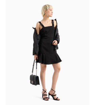 A|X Armani Exchange Czarna metalowa torba z logo